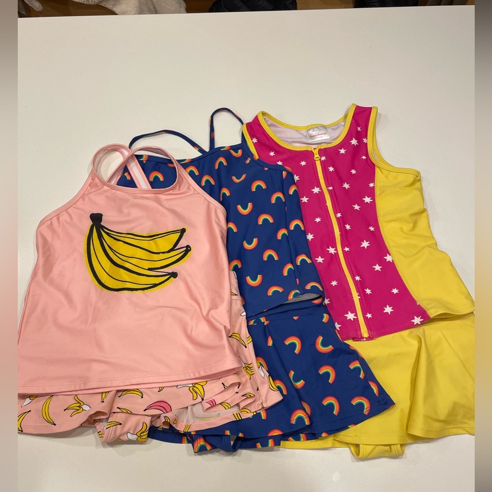 SOLD 3 Hanna Andersson girls bathing suits - like NEW!!